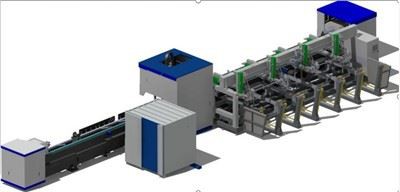 دستگاه برش لیزری فیبر لوله لوله CNC بارگیری و تخلیه خودکار