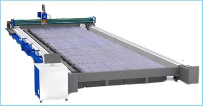 دستگاه برش لیزری فیبر فلزی فرمت بزرگ زمین ریل